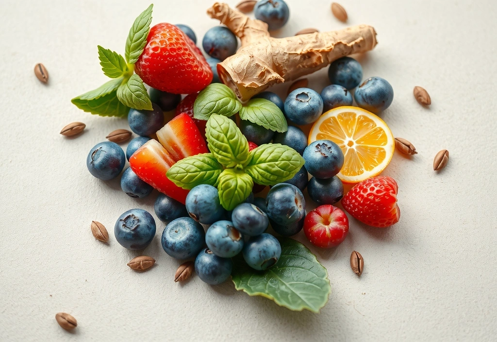 Imagine cu ingrediente naturale selectate cu grijă pentru produsele Nutrivitab